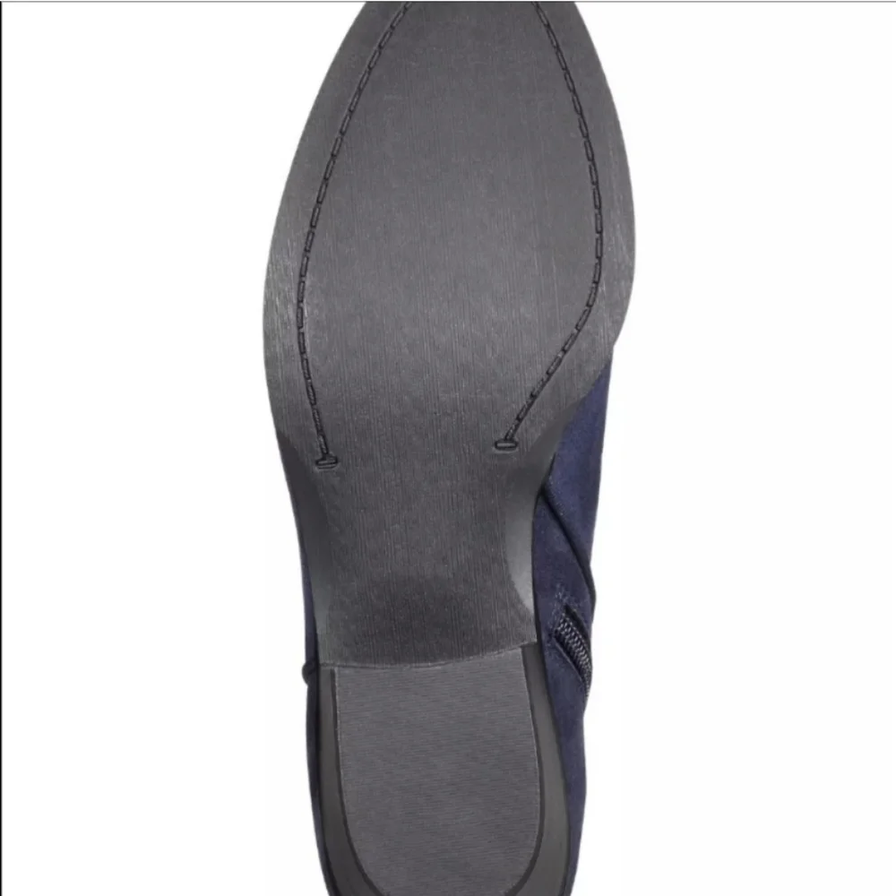 Style & Co Wileyy Round Toe Ankle Fashion Boots Blue  -Wide - Picture 4 of 7